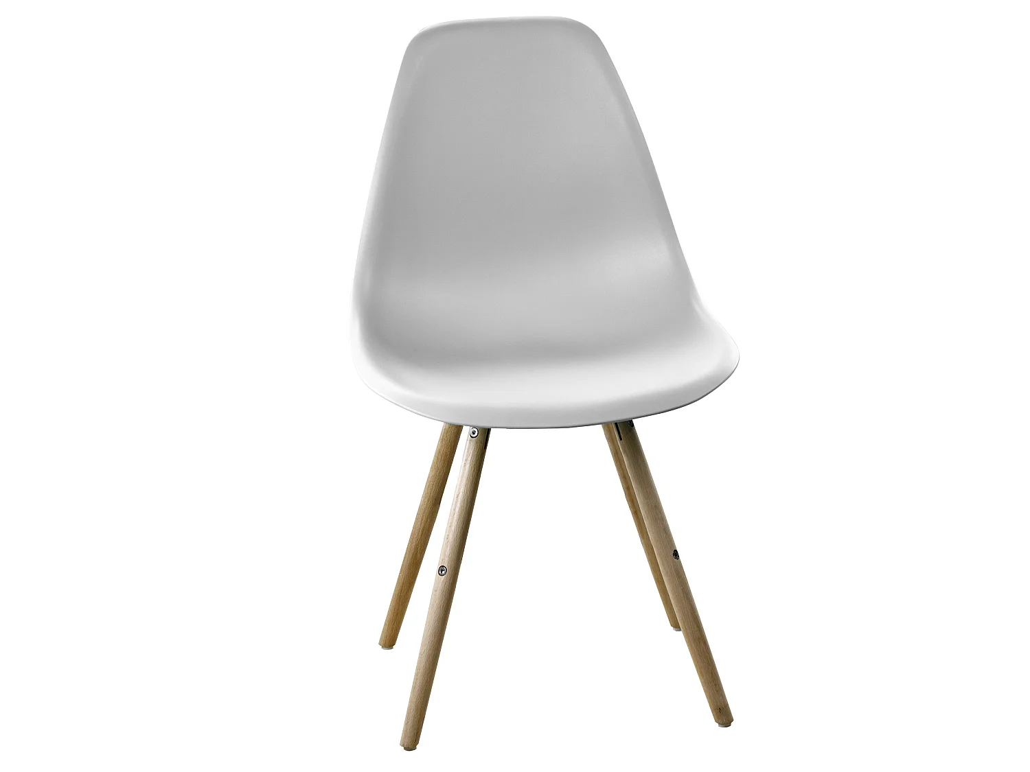Chaise Stockholm Blanche avec pieds en bois de hêtre
