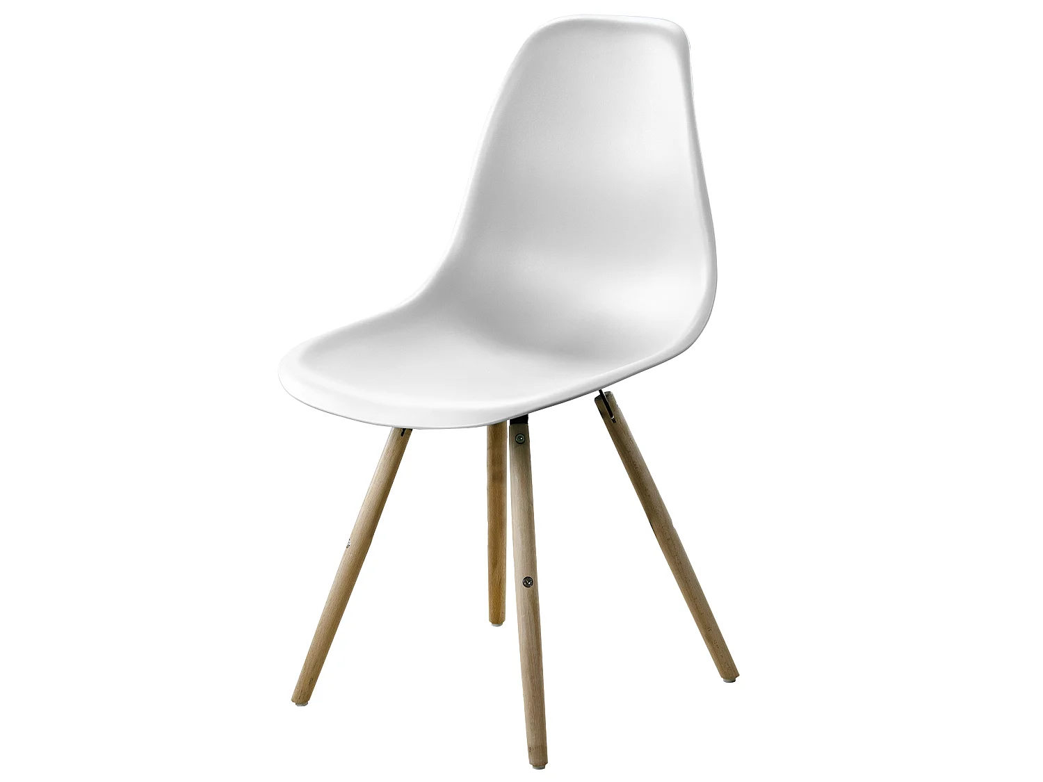 Chaise Stockholm Blanche avec pieds en bois de hêtre
