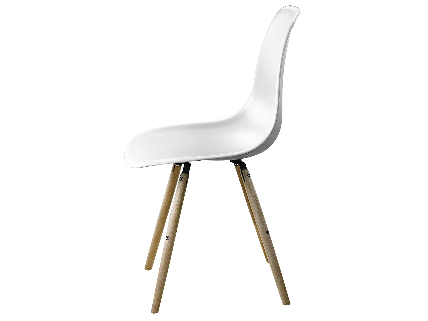 Chaise Stockholm Blanche avec pieds en bois de hêtre