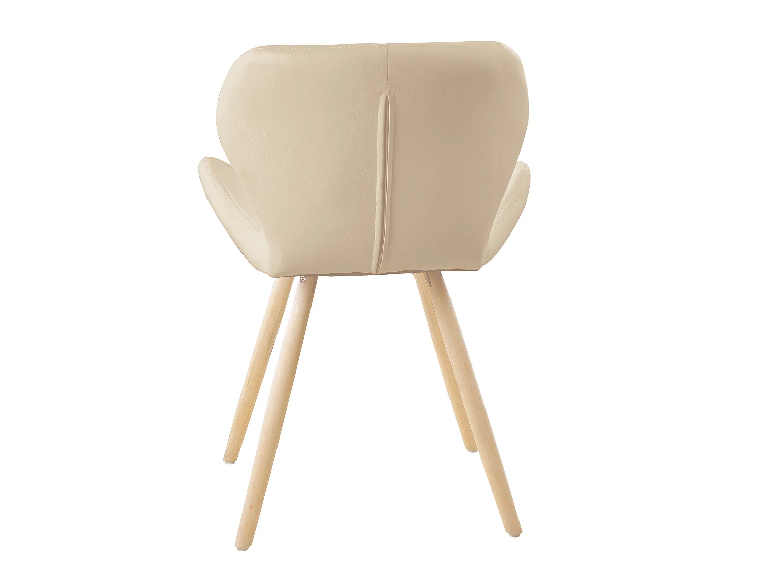 Moderne Scandinavische Gestoffeerde Stockholm Stoel met Beukenhouten Poten - Set van 2 Zwarte Stoelen