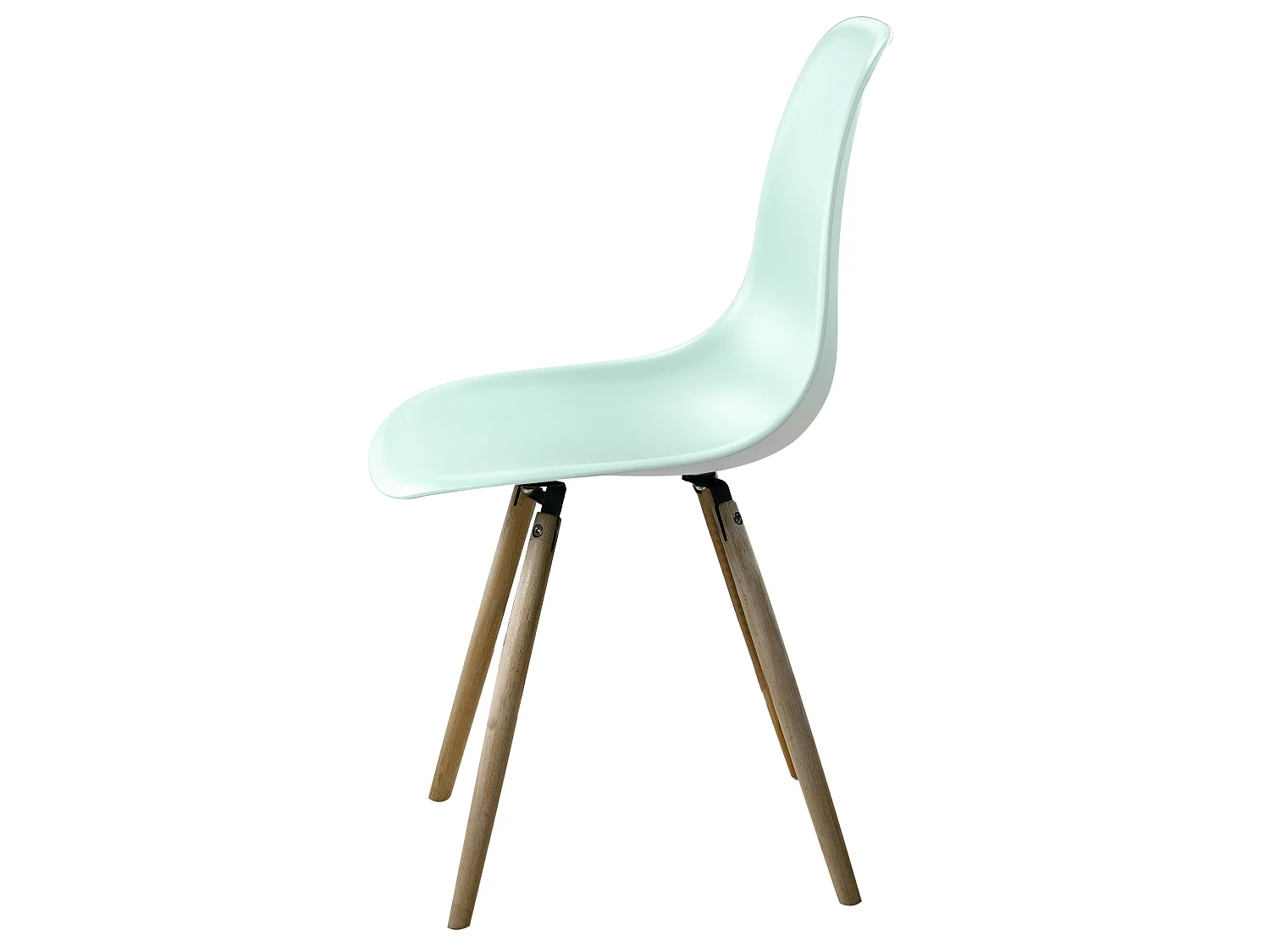 Chaise Stockholm Vert avec pieds en bois de hêtre