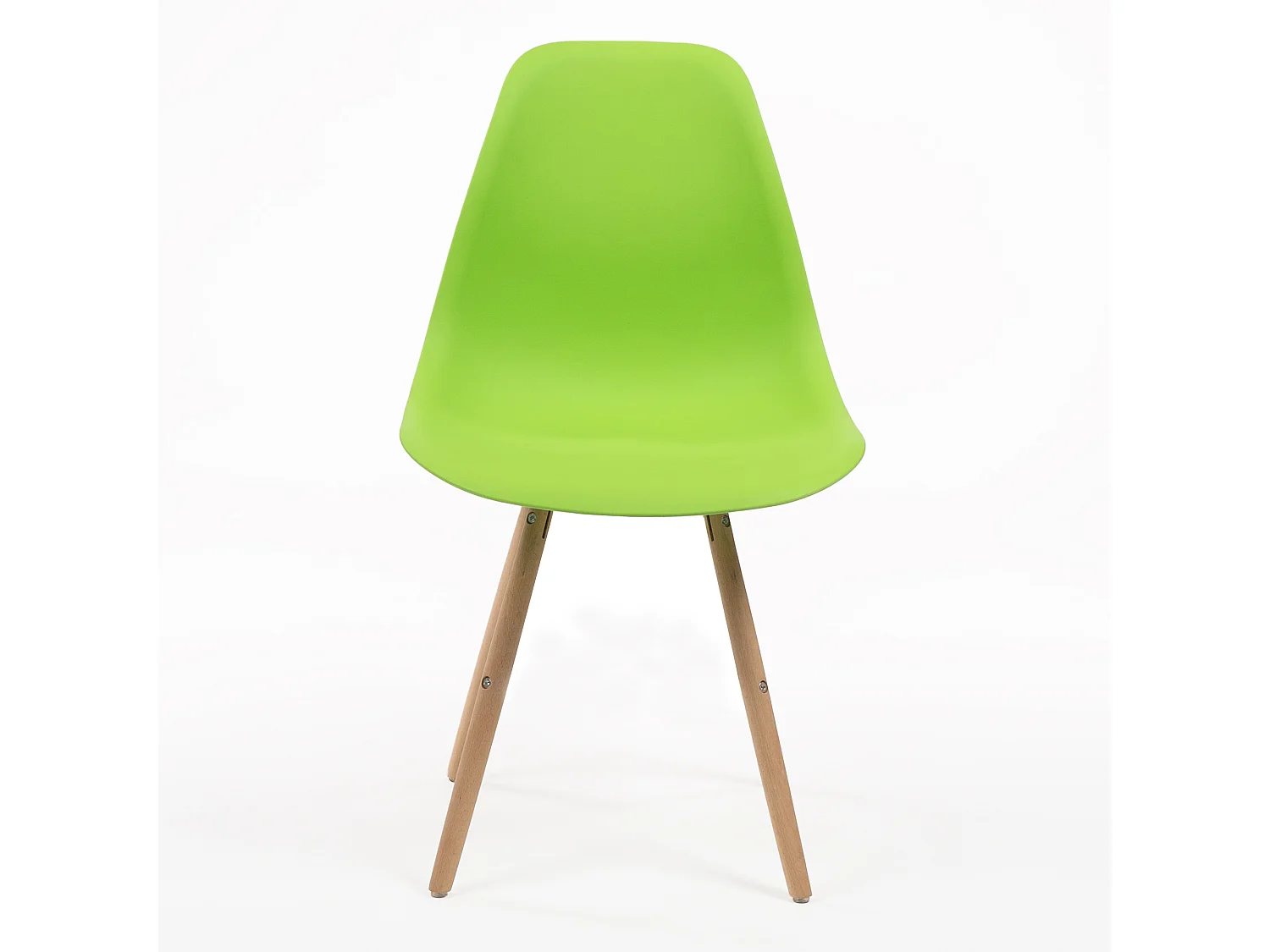 Lot de 4 chaises Stockholm vert avec pieds en bois de hêtre