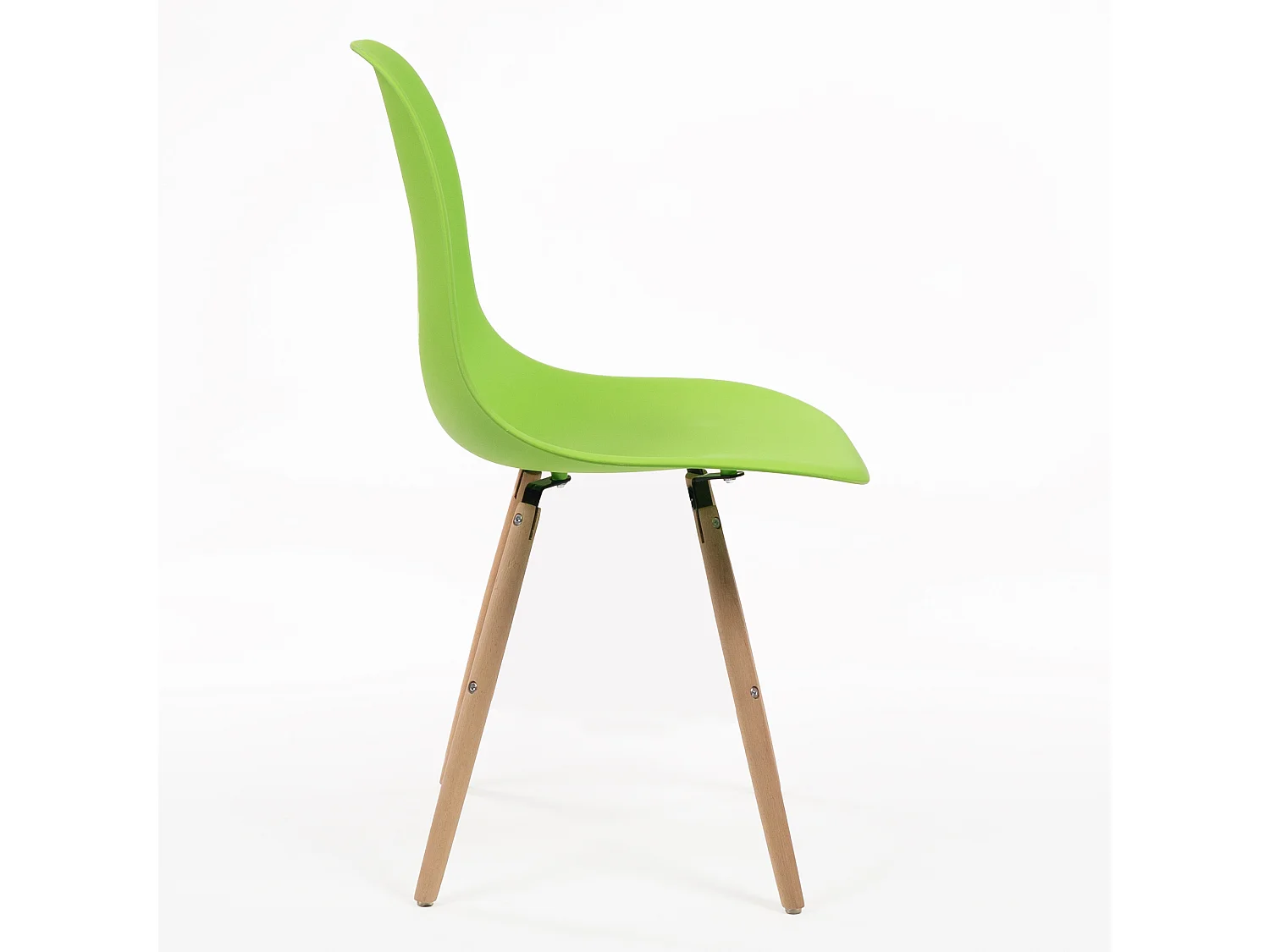 Lot de 4 chaises Stockholm vert avec pieds en bois de hêtre