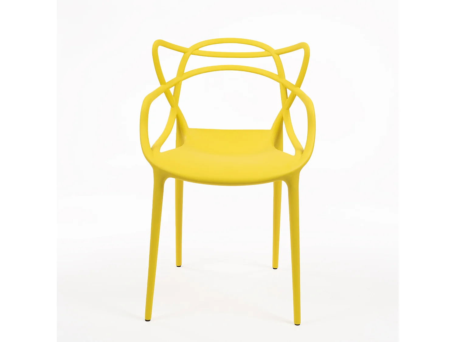 Lot de 2 chaises Thonet jaune empilable pour intérieur et extérieur
