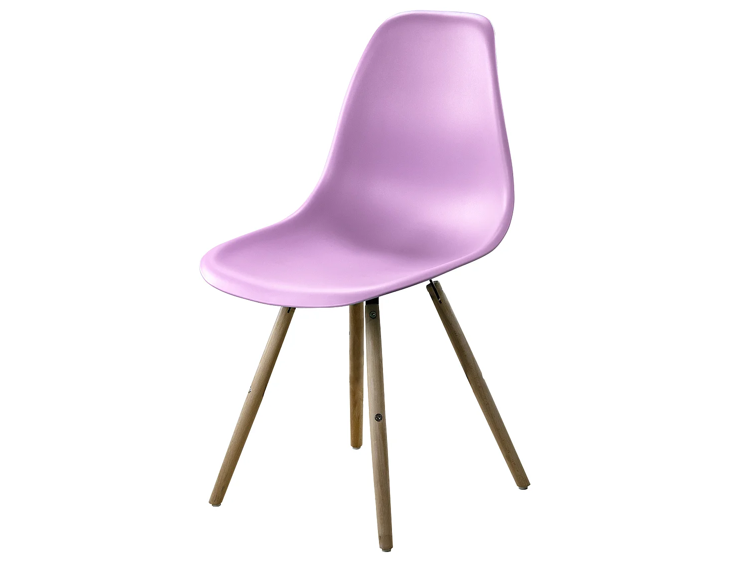 Lot de 4 chaises Stockholm roses avec pieds en bois de hêtre