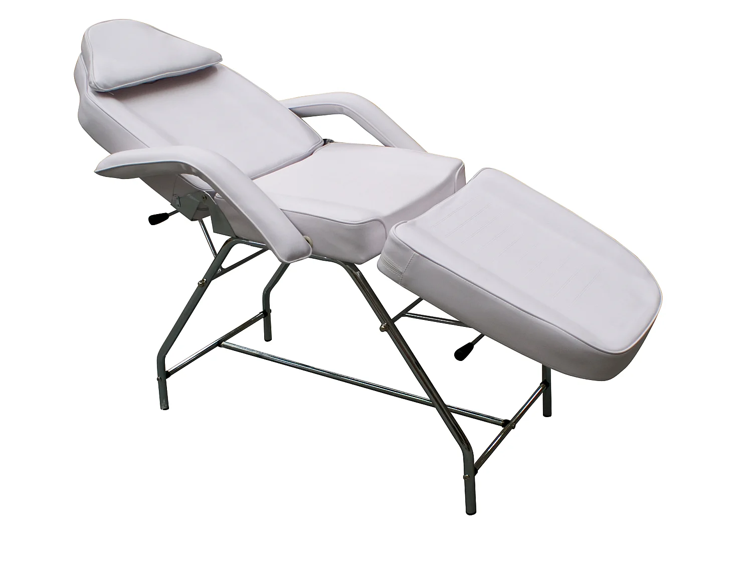 Tavolo massaggi estetici regolabile Torino Luxe con rivestimento in ecopelle bianca - Arredamento professionale per saloni di bellezza