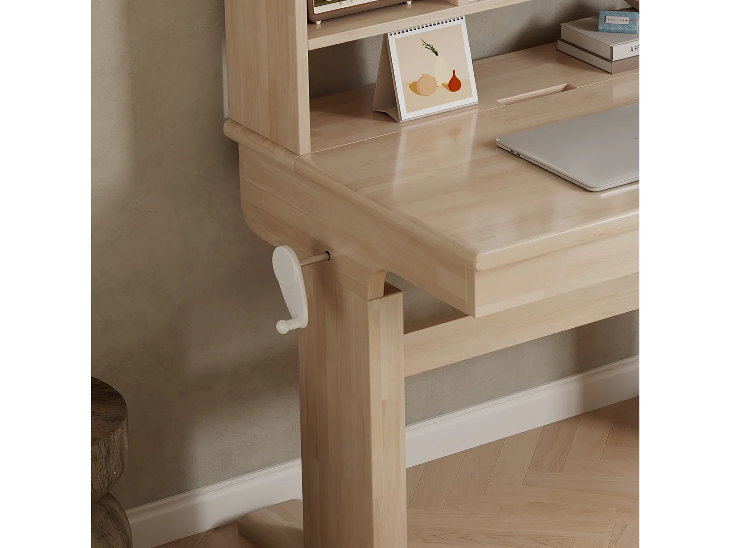 Table pour enfants, hauteur réglable, fabriquée en bois massif, adaptée aux enfants à partir de 6 ans.