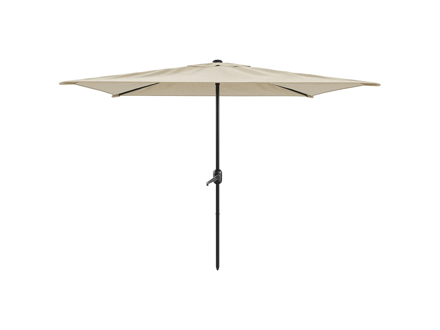 Ombrellone Rettangolare 3 x 2 M Da Giardino Parasole Per Balcone Con Air Vent Apertura A Manovella Anti UV Idrorepellente Per Mare Spiaggia Piscina Beige