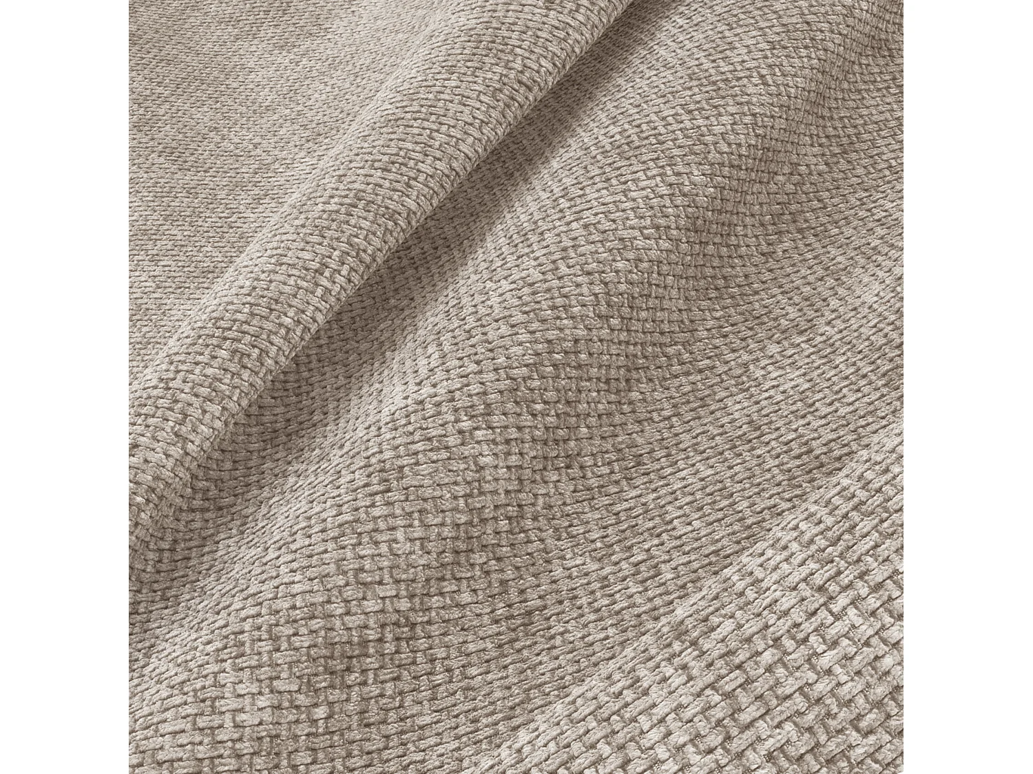 Canapé d'angle droit 4 places en velours taupe HANA
