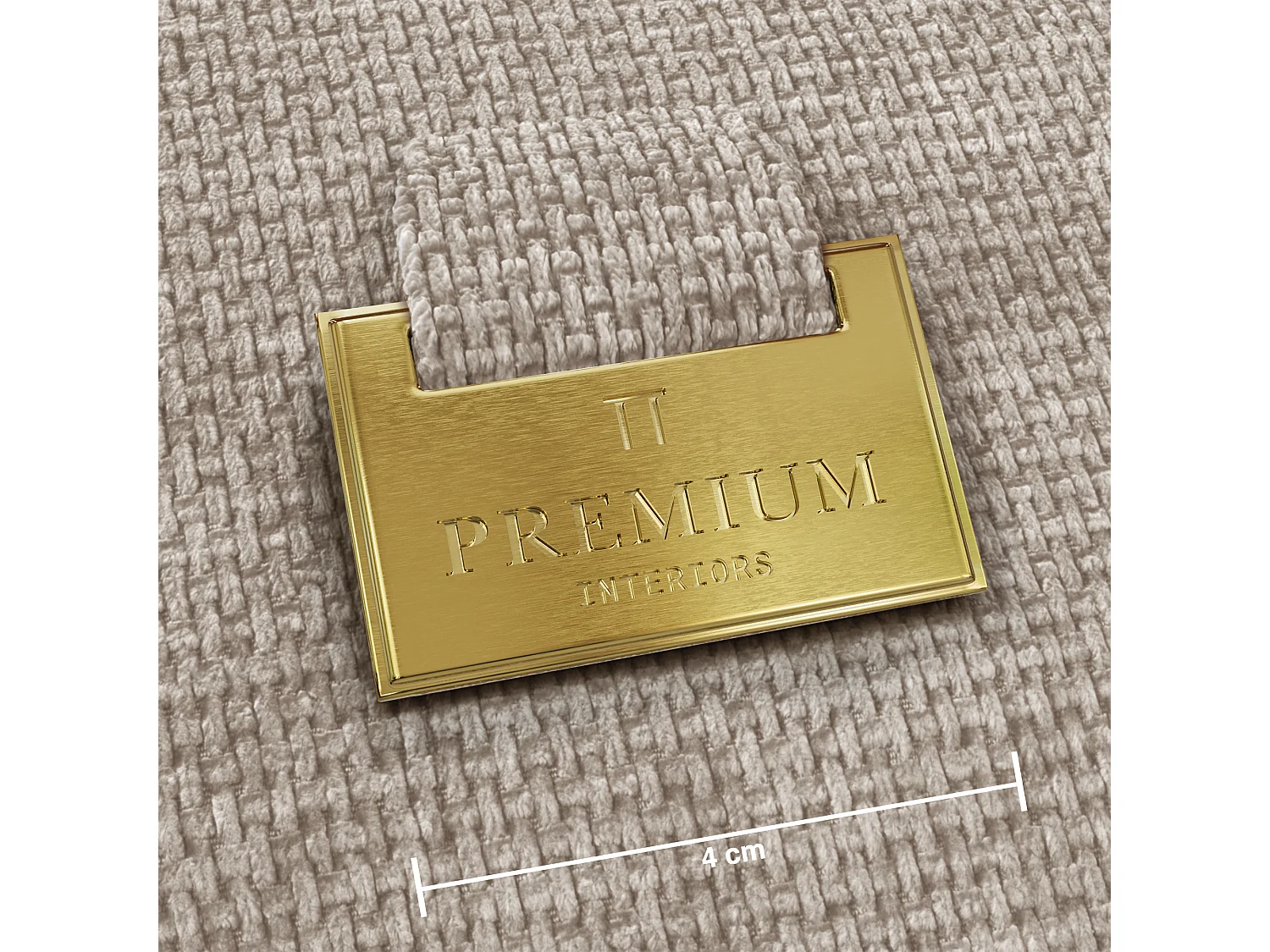 Canapé d'angle droit 4 places en velours taupe HANA