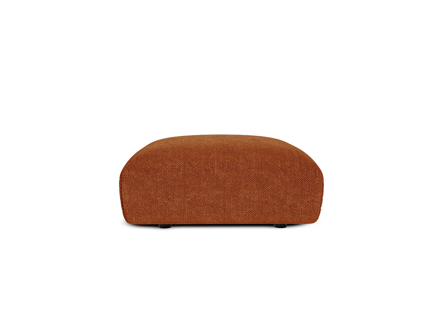 Pouf NOOMA en velours chenillé terracotta
