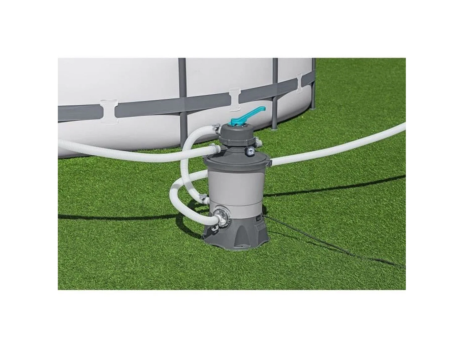 Bestway® 3 596 L/u Zandfilterpomp voor bovengrondse zwembaden tot 18 m3 - 6-standen handvat