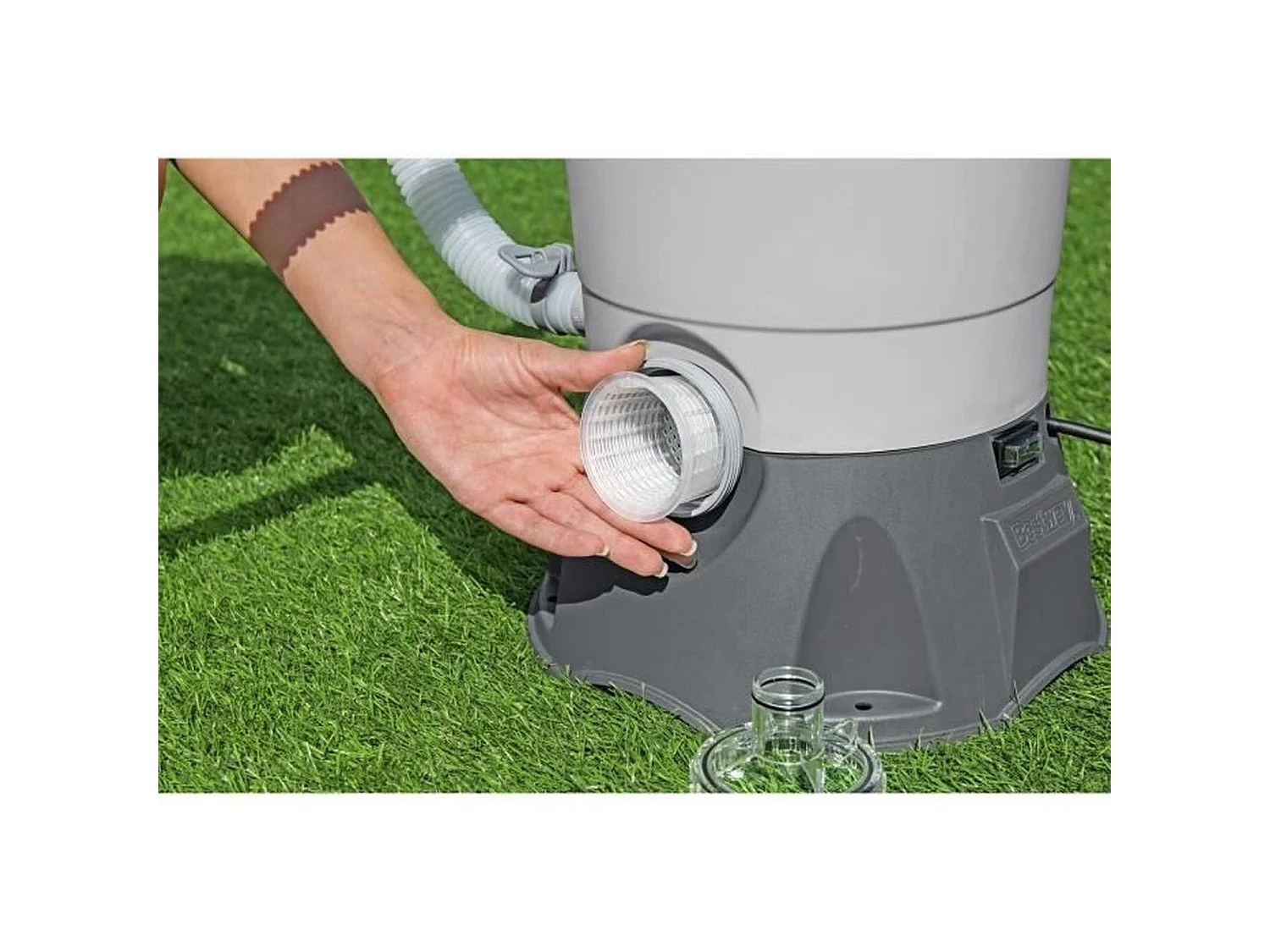 Bestway® 3 596 L/u Zandfilterpomp voor bovengrondse zwembaden tot 18 m3 - 6-standen handvat