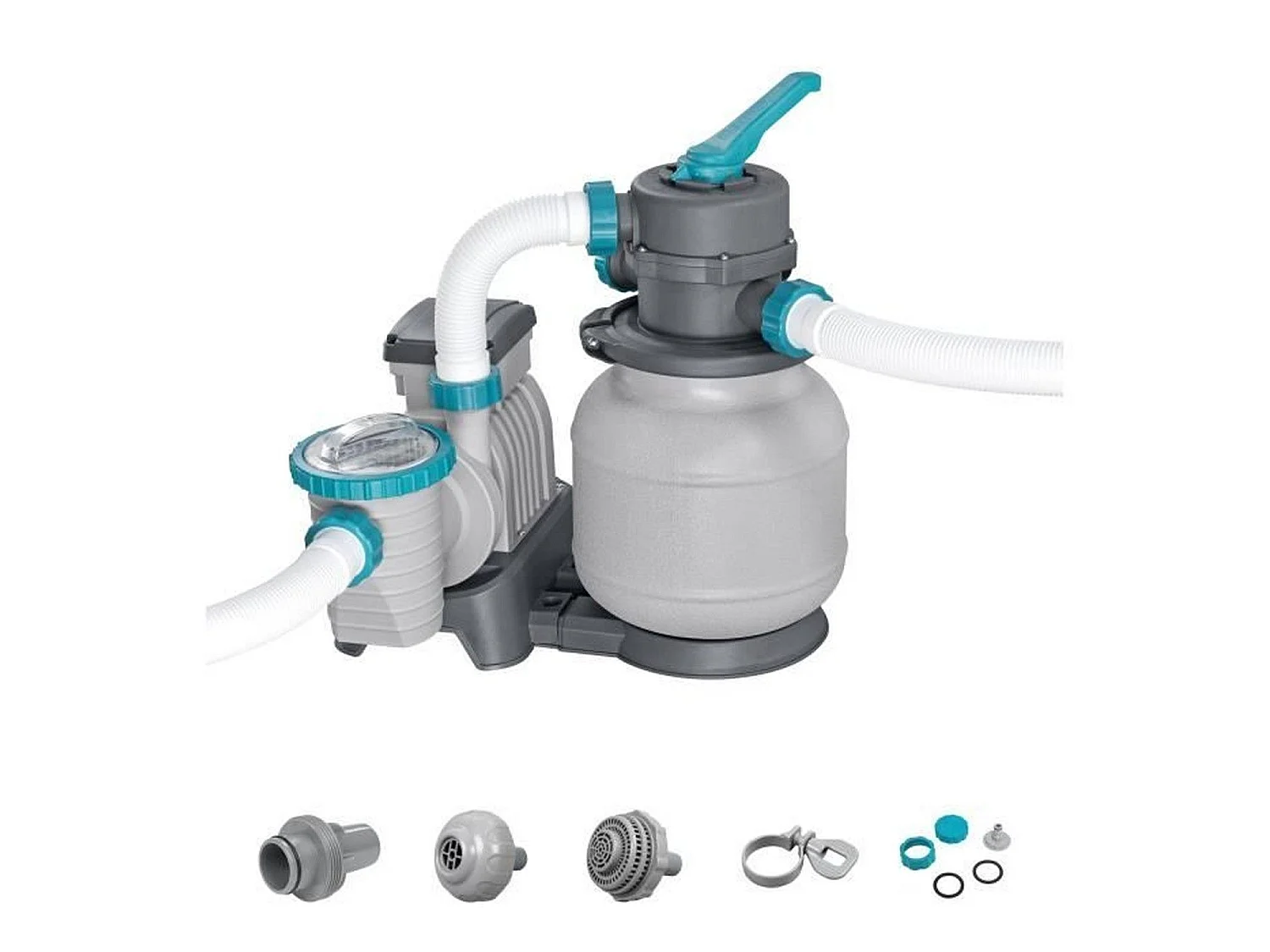 Bestway® 6.056 L/u Zandfilterpomp voor Opzetzwembaden tot 42 m3 - 6-wegklepsysteem