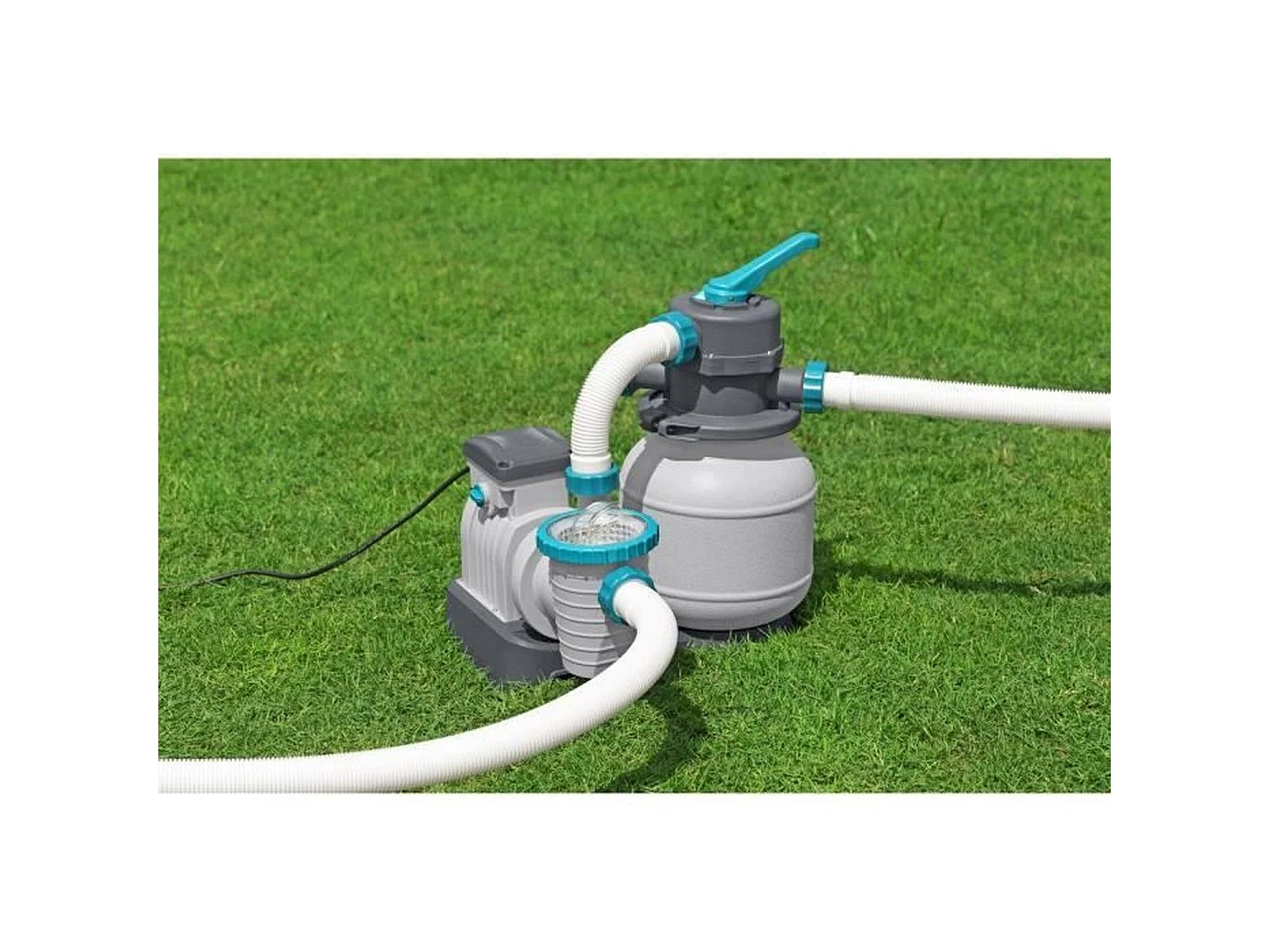 Bestway® 6.056 L/u Zandfilterpomp voor Opzetzwembaden tot 42 m3 - 6-wegklepsysteem