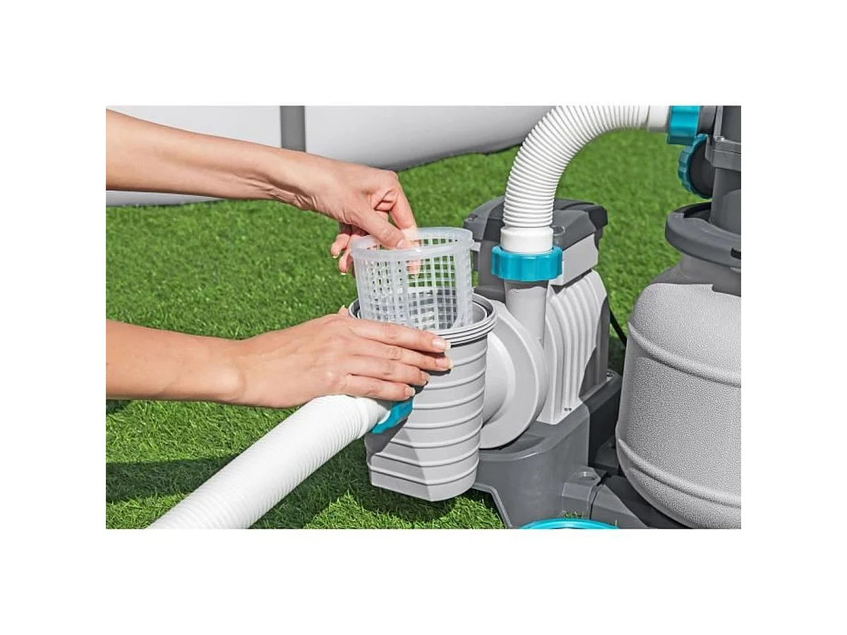 Bestway® 6.056 L/u Zandfilterpomp voor Opzetzwembaden tot 42 m3 - 6-wegklepsysteem