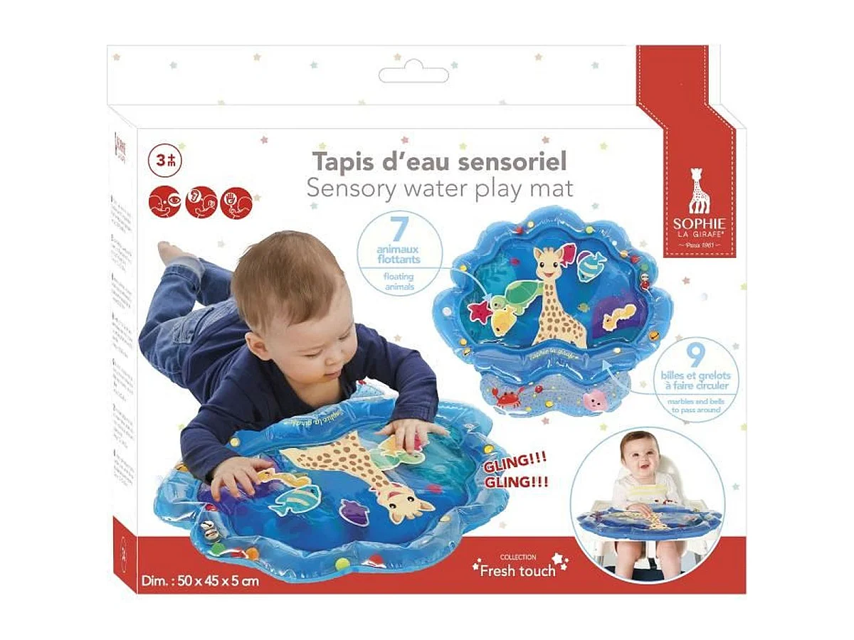 Tapete de Água Inflável Sensorial Sophie la Girafe para Bebés