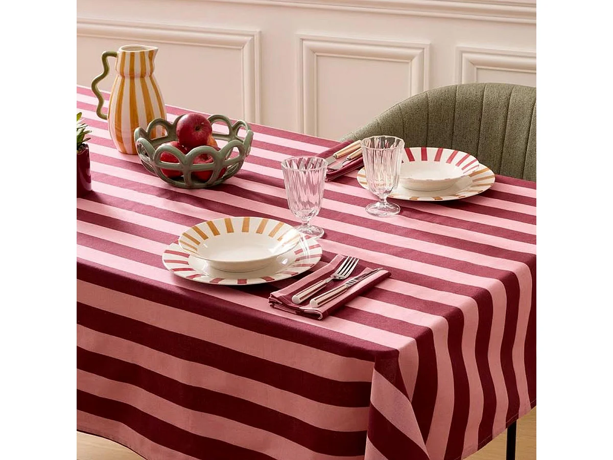 Lot de 6 Assiettes Plates "Cheri" 26cm Rouge