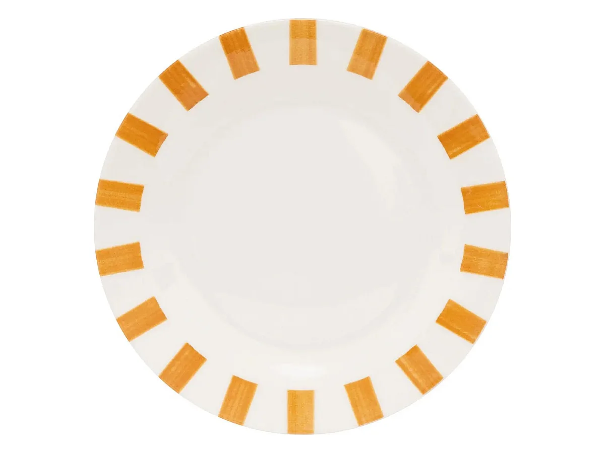 Lot de 6 Assiettes à Dessert "Cheri" 19cm Ocre