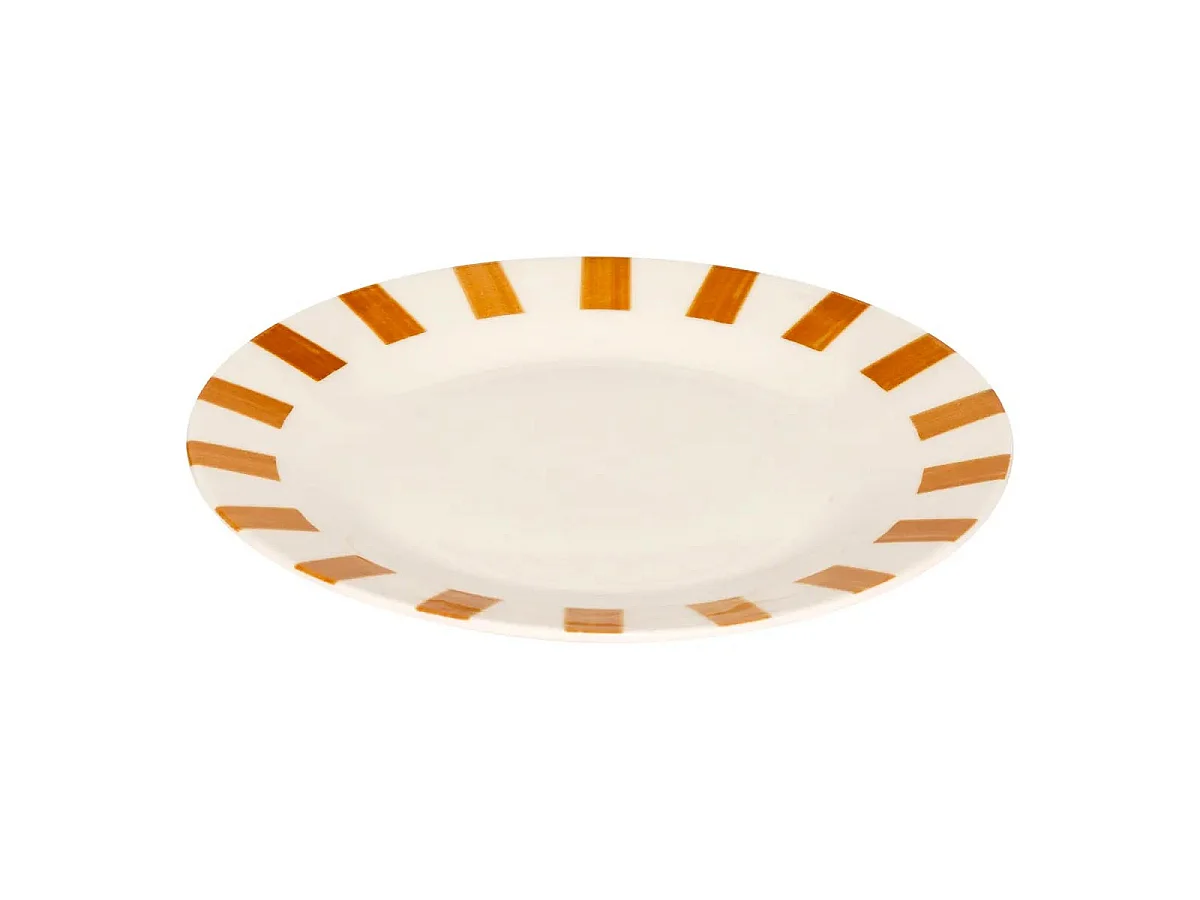 Lot de 6 Assiettes à Dessert "Cheri" 19cm Ocre