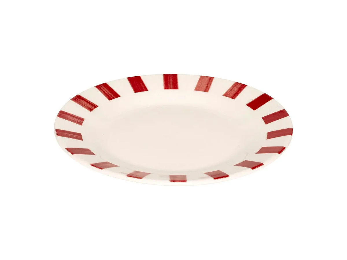 Lot de 6 Assiettes à Dessert "Cheri" 19cm Rouge