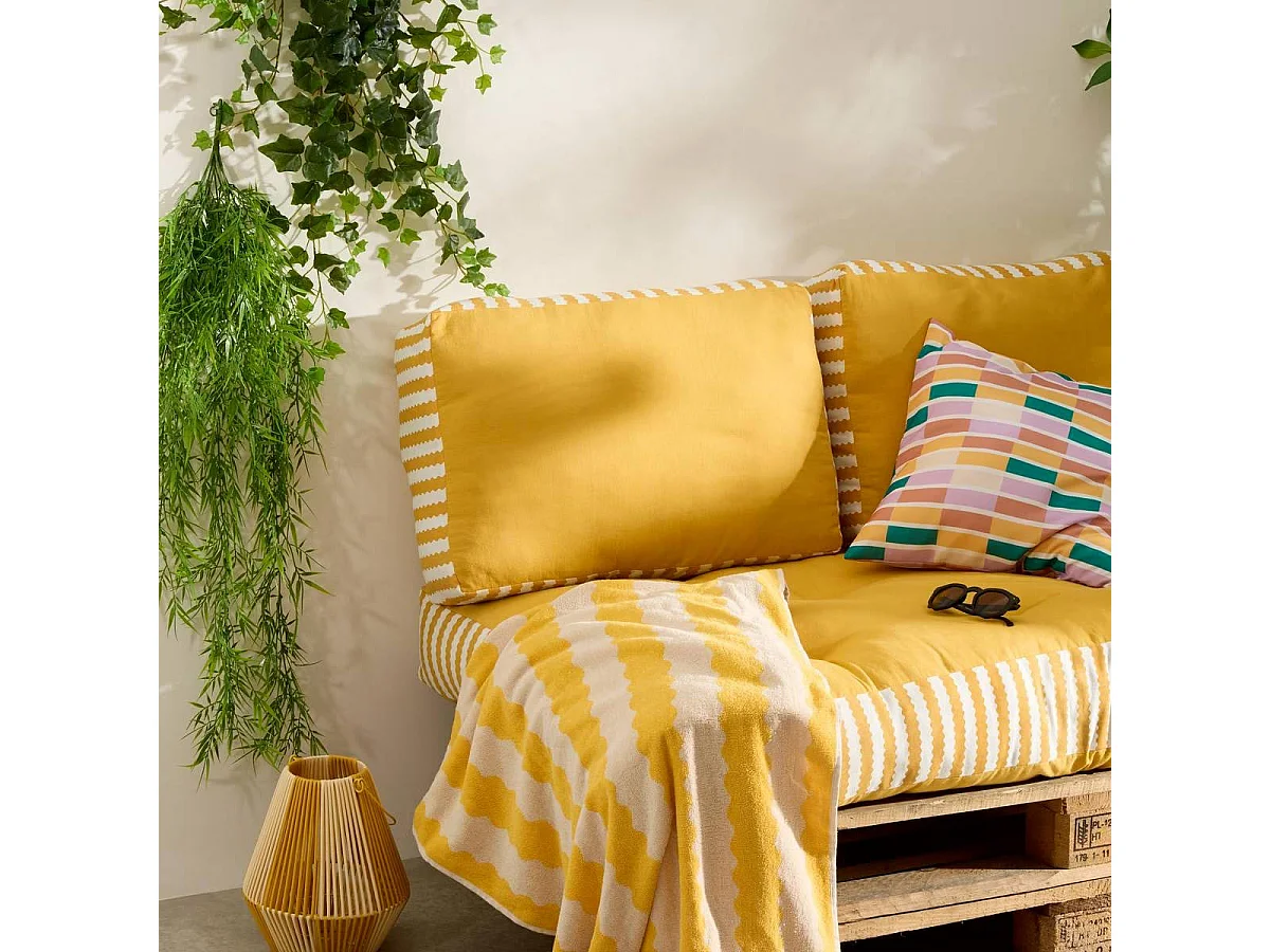 Coussin Palette Extérieur "Poolside" 40x60cm Jaune