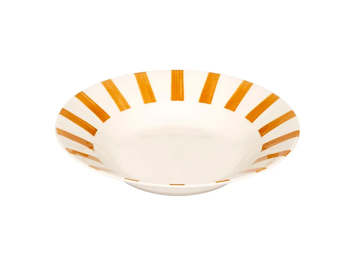 Lot de 6 Assiettes Creuses "Cheri" 20cm Ocre