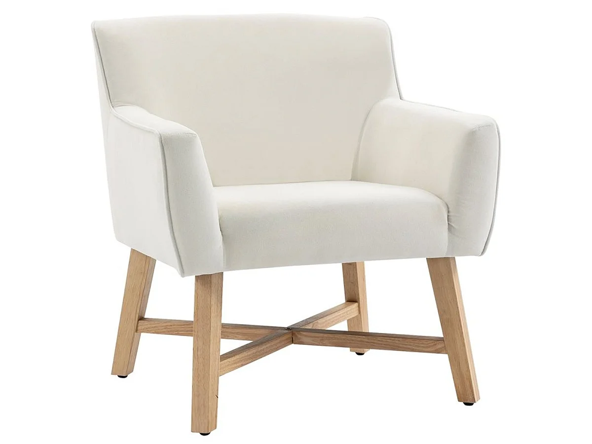 Butaca Homcom reposabrazos ajustados blanco 74x67x65 cm