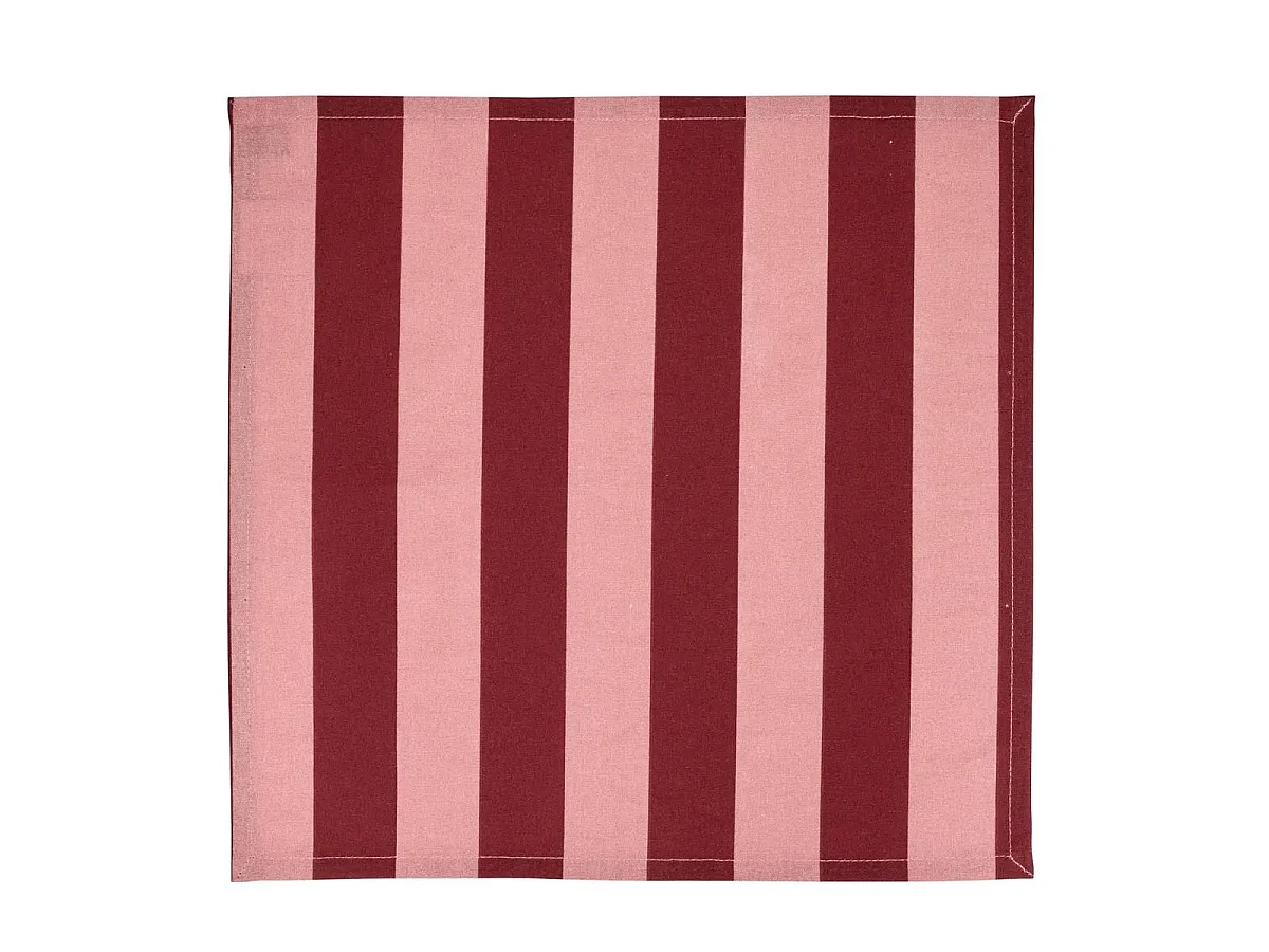 Lot de 4 Serviettes de Table "Chéri" 40x40cm Rouge