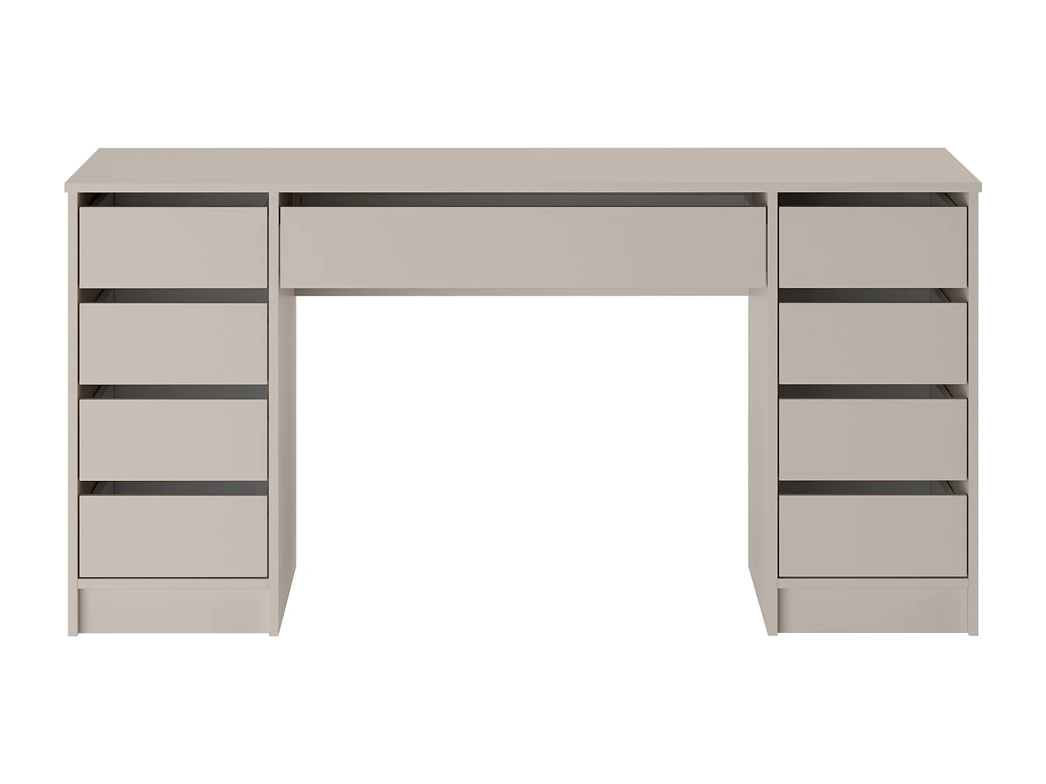 Bureau avec 9 tiroirs - Beige - JENEMI
