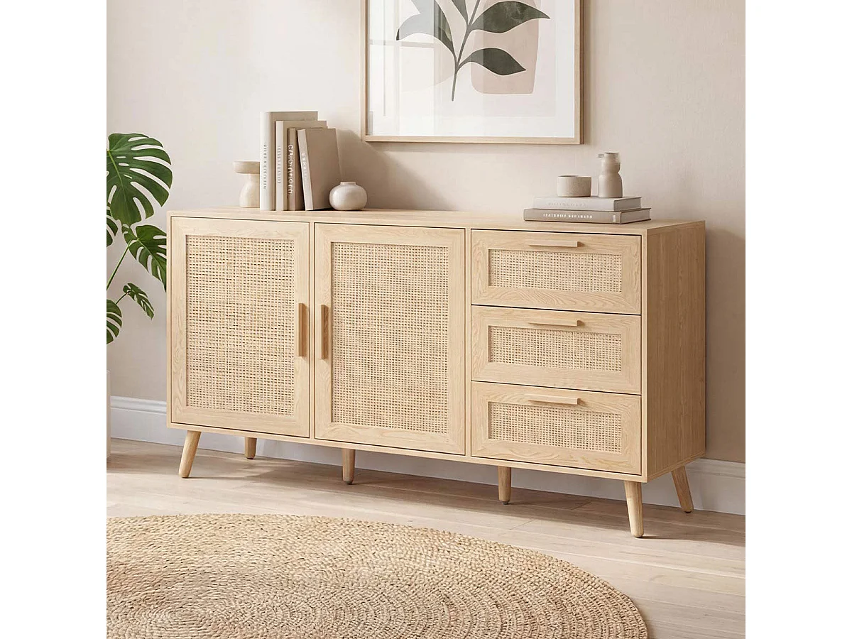 Aparador ratán Clare - Color Madera natural - Homekit