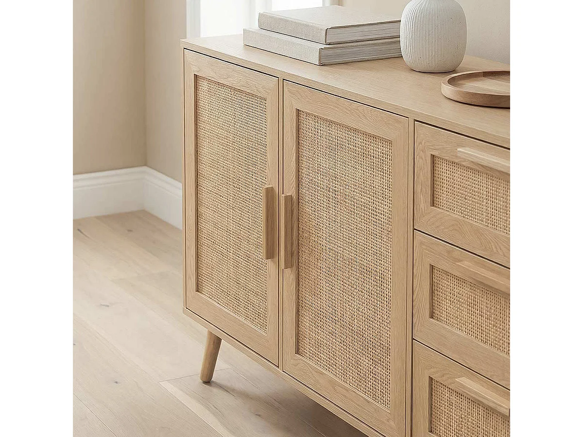 Aparador ratán Clare - Color Madera natural - Homekit