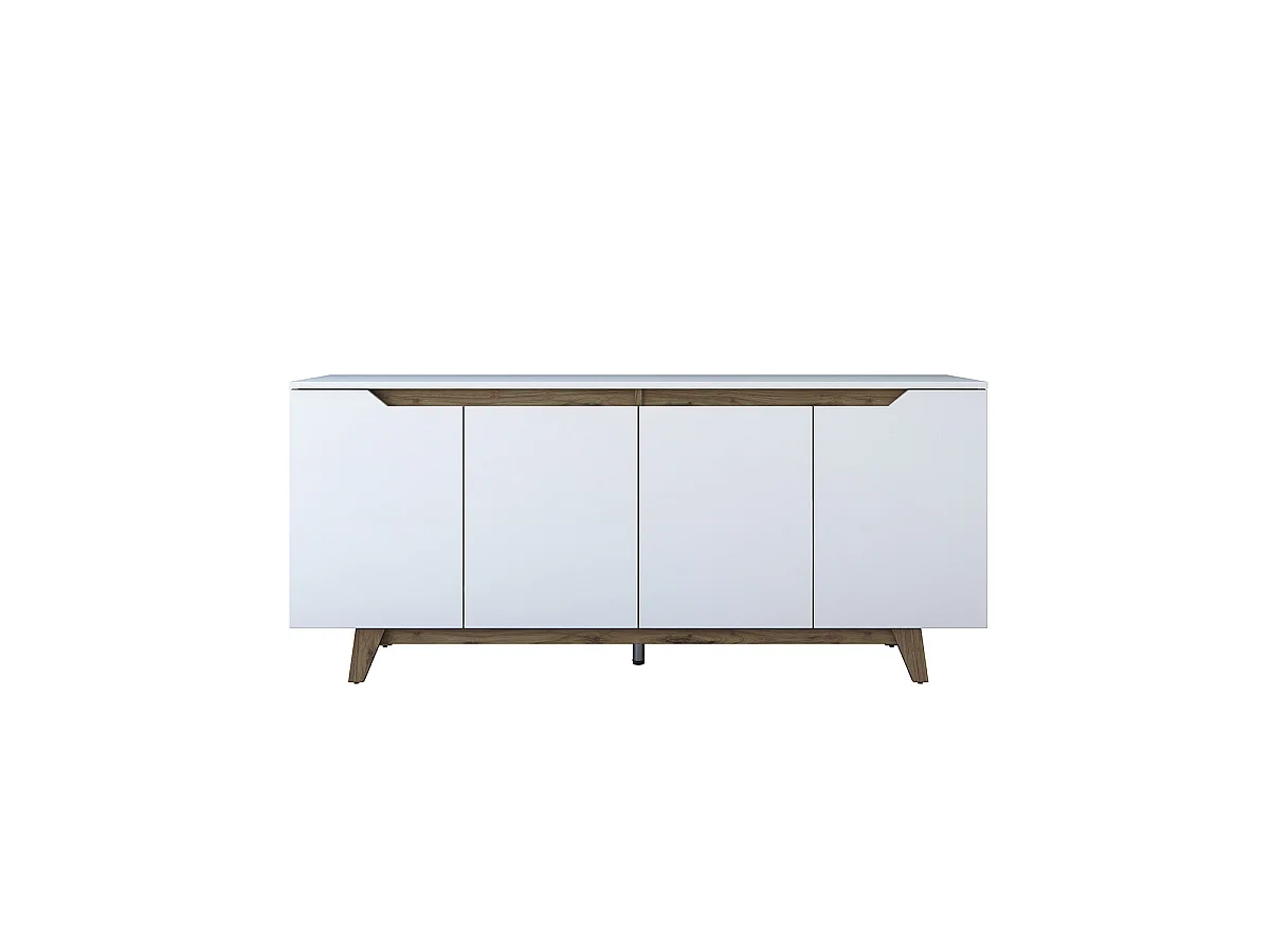 Aparador sharon y oscura blanco y madera para salón moderno mueble auxiliar de almacenaje  - Homekit