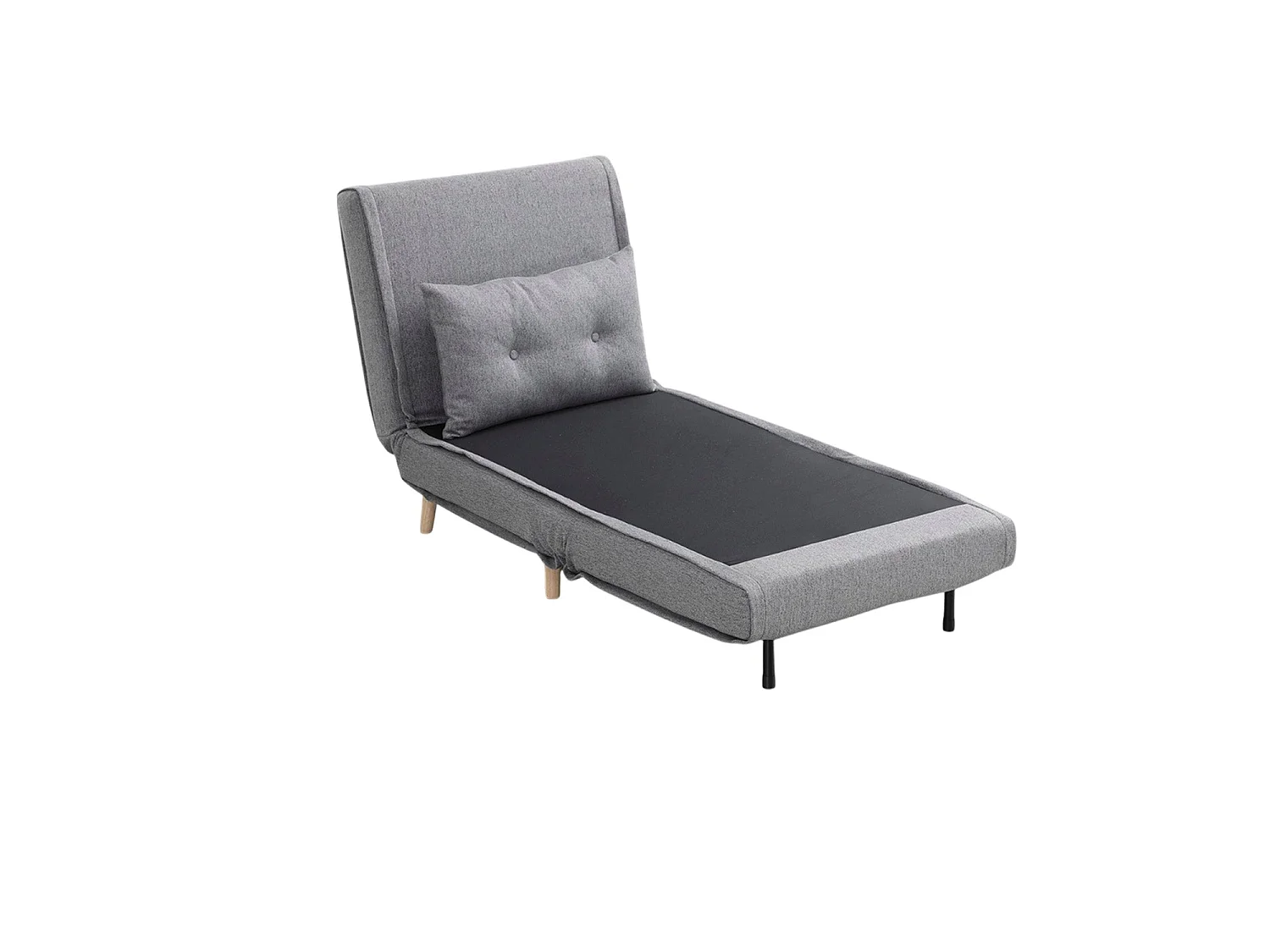Sofá cama individual Aline gris claro para hogar moderno - Homekit