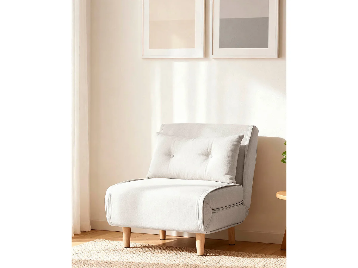 Sofá cama individual Aline Gris oscuro para hogar moderno - Homekit