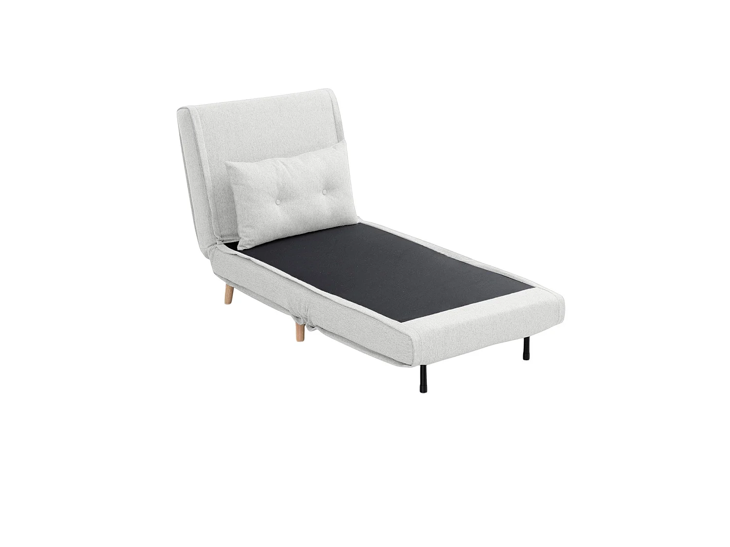 Sofá cama individual Aline Gris oscuro para hogar moderno - Homekit