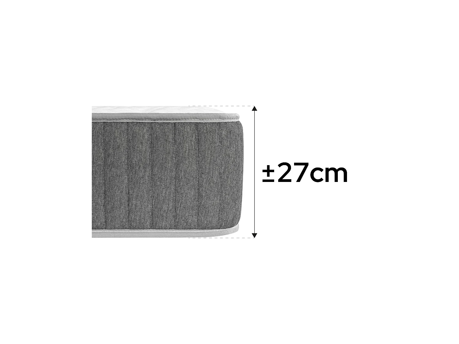 Pack somier lama ancha con Colchón viscoelástico con muelles Aurea 105 x 190 cm | Altura 27cm | Firmeza media alta | Tejido Transpirable y Antiacaros