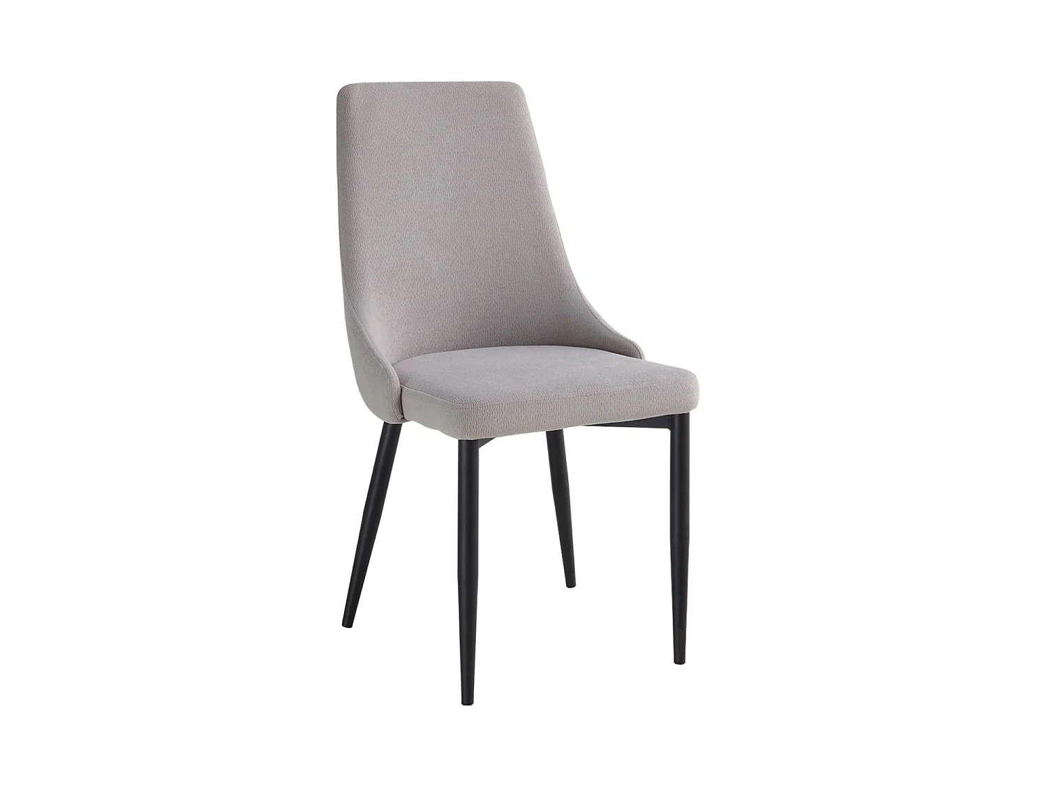 Set de 4 sillas de comedor tapizadas agnes  gris para hogar moderno mueble de almacenaje  - Homekit