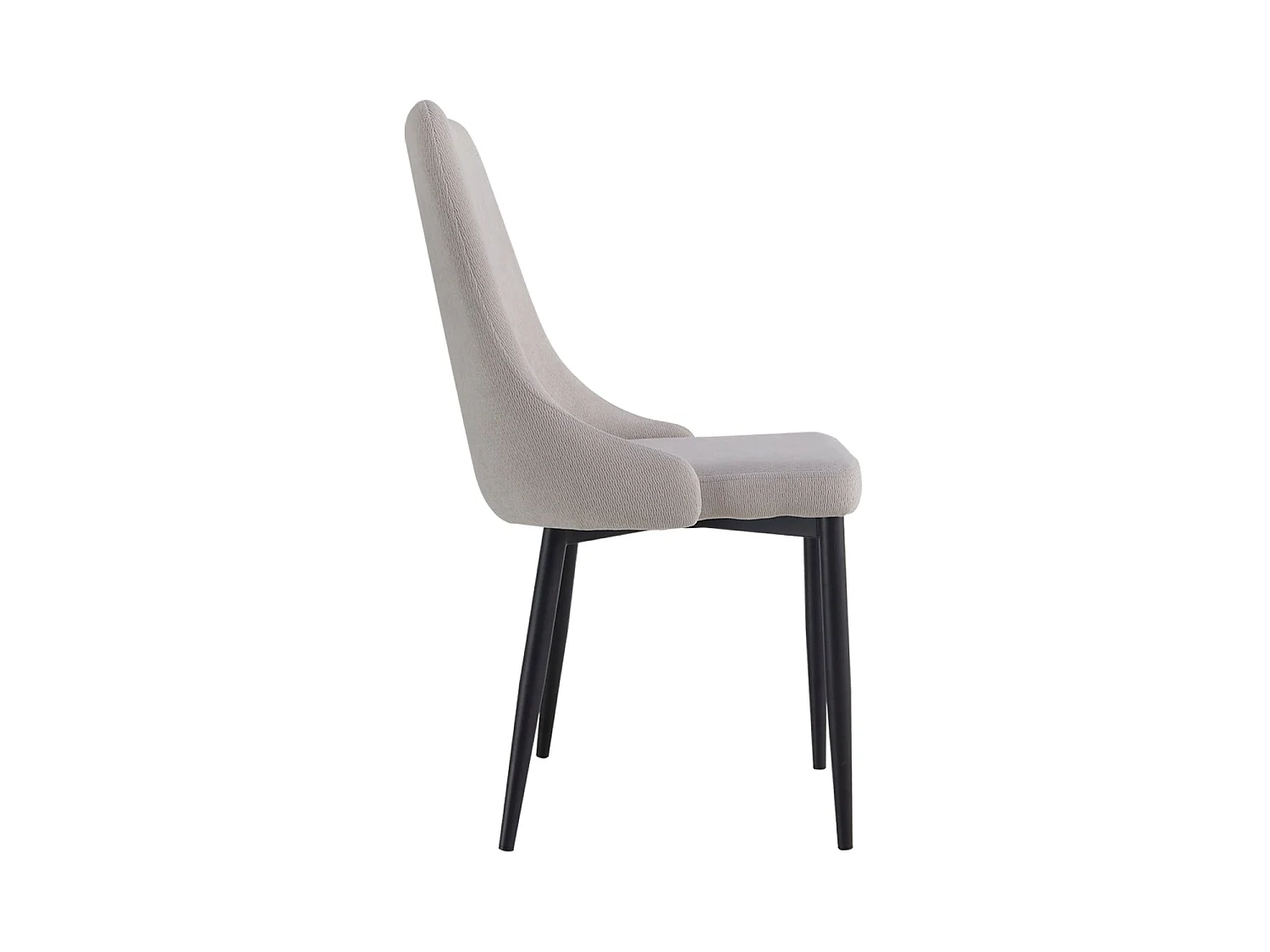 Set de 4 sillas de comedor tapizadas agnes  gris para hogar moderno mueble de almacenaje  - Homekit