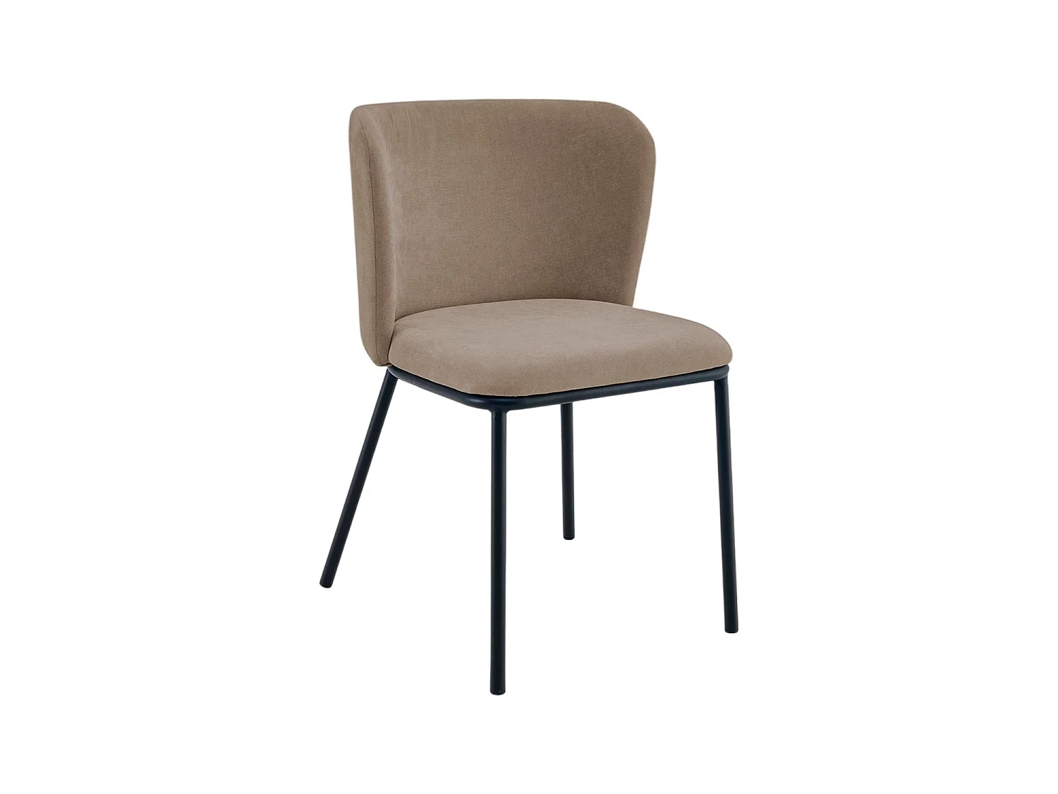 Set de 2 sillas de comedor tapizadas glenna marrón  para hogar moderno mueble de almacenaje  - Homekit