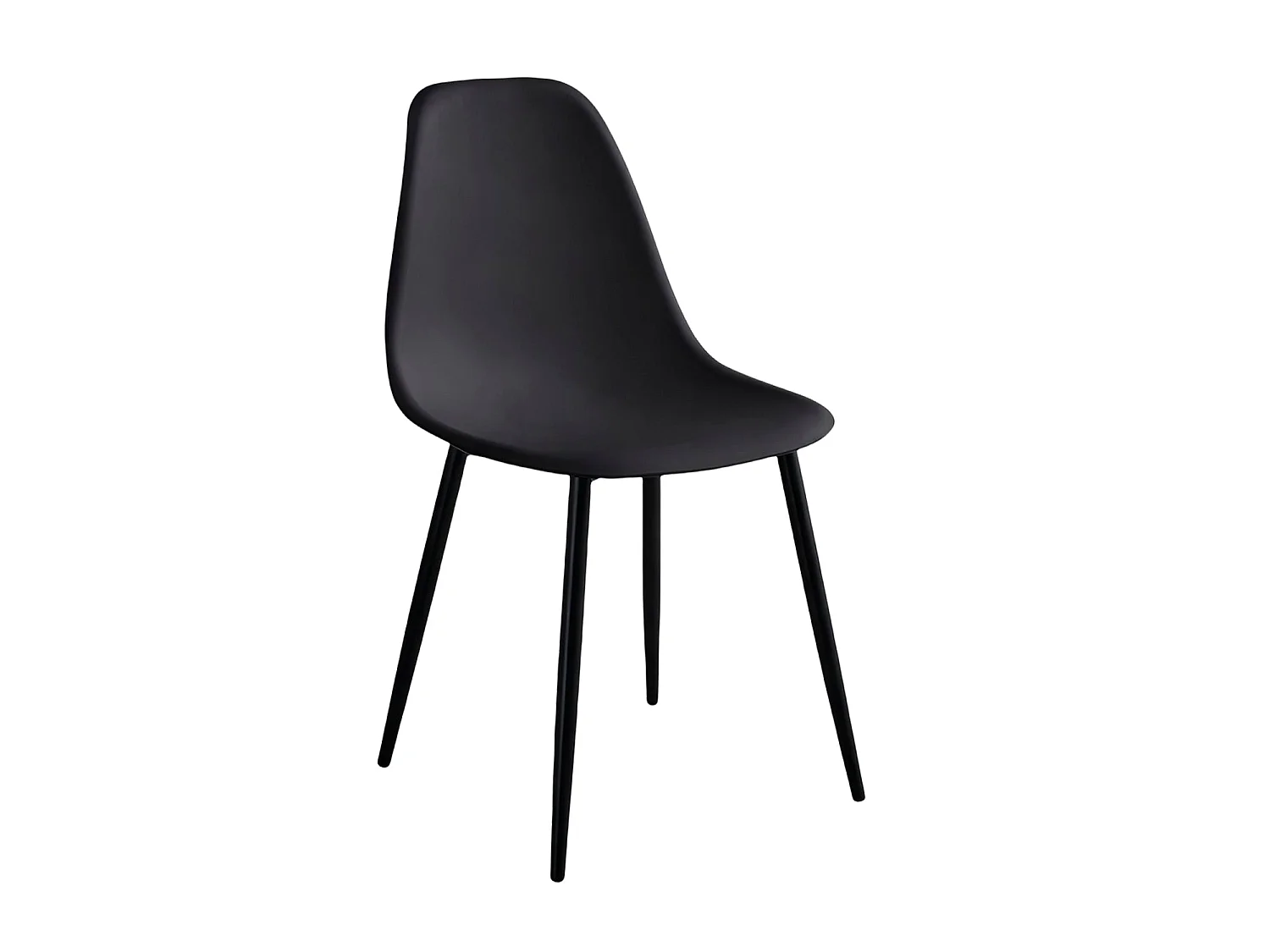Set de 4 sillas de comedor lena  negro para hogar moderno mueble de almacenaje  - Homekit