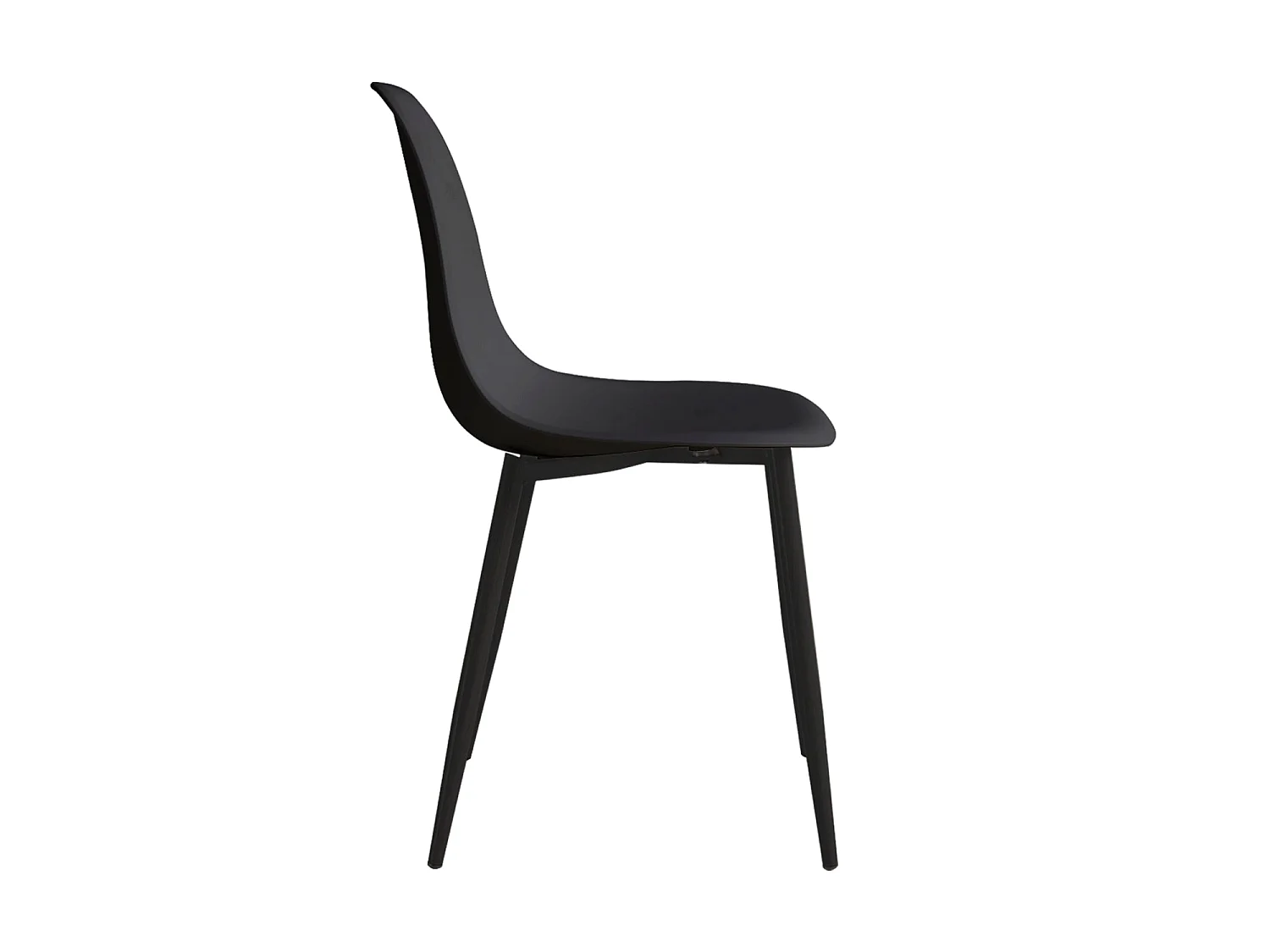 Set de 4 sillas de comedor lena  negro para hogar moderno mueble de almacenaje  - Homekit