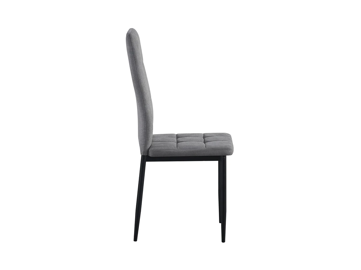 Set de 4 sillas de comedor tapizadas leonor  gris para hogar moderno mueble de almacenaje  - Homekit
