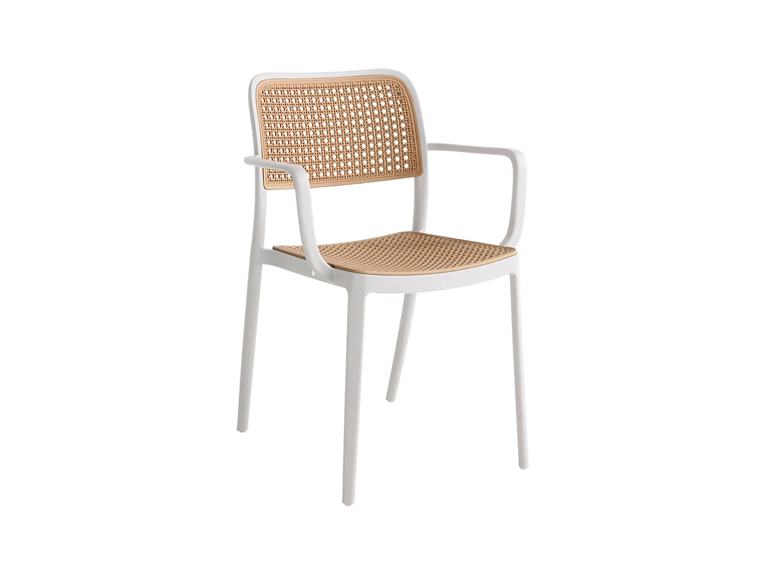 Set de 4 sillas con reposabrazos tammy  blanco para hogar moderno mueble de almacenaje  - Homekit