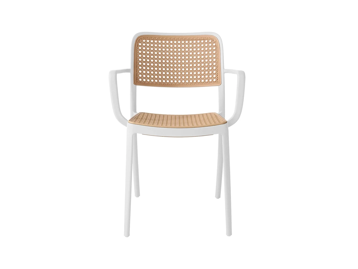 Set de 4 sillas con reposabrazos tammy  blanco para hogar moderno mueble de almacenaje  - Homekit