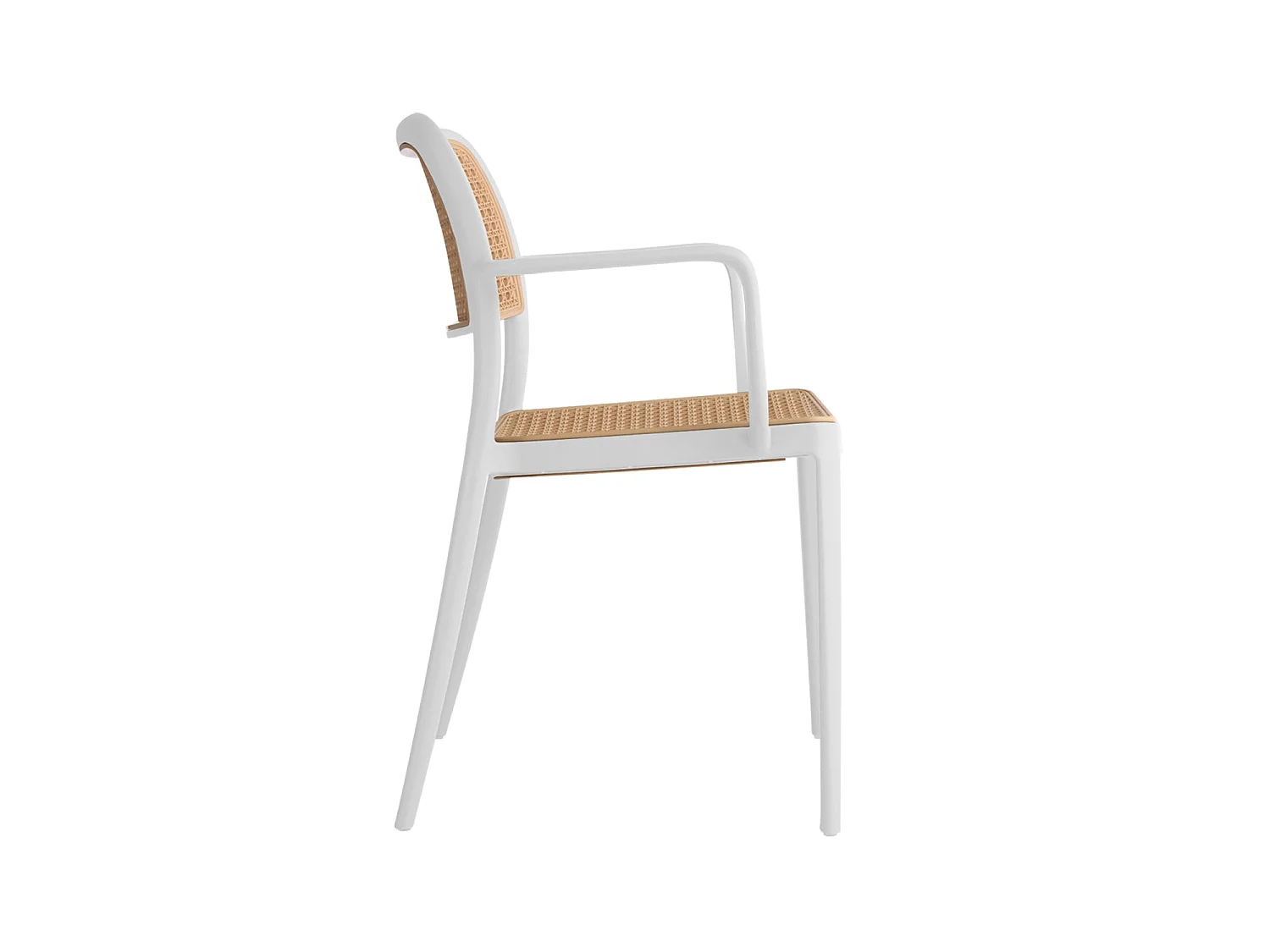 Set de 4 sillas con reposabrazos tammy  blanco para hogar moderno mueble de almacenaje  - Homekit