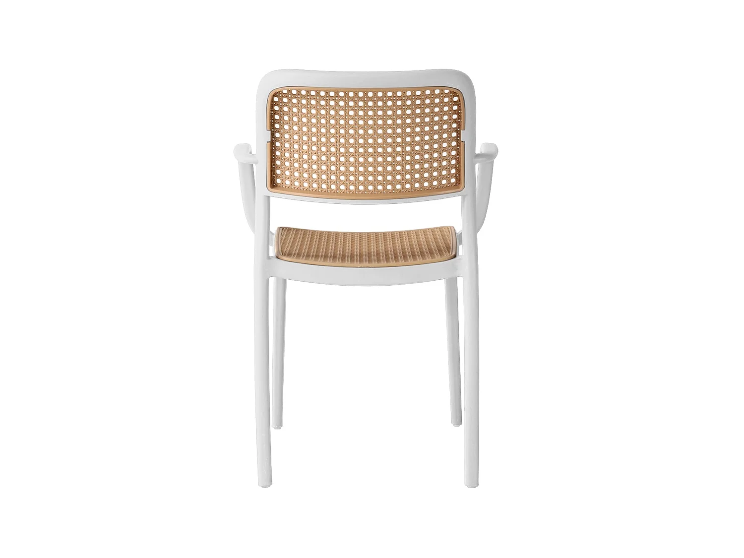 Set de 4 sillas con reposabrazos tammy  blanco para hogar moderno mueble de almacenaje  - Homekit