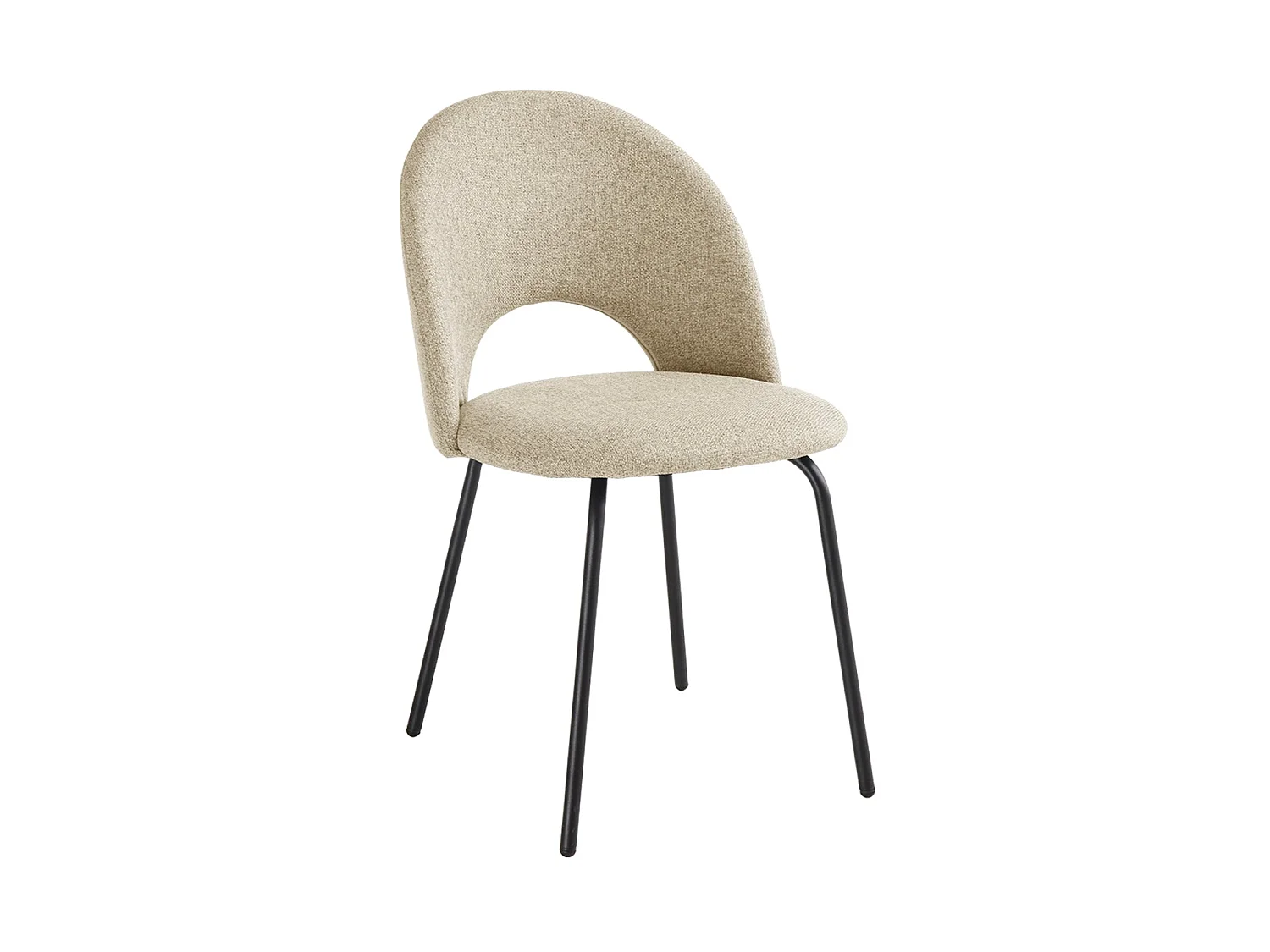 Set de 4 sillas de comedor tapizadas lupe  beige para hogar moderno mueble de almacenaje  - Homekit
