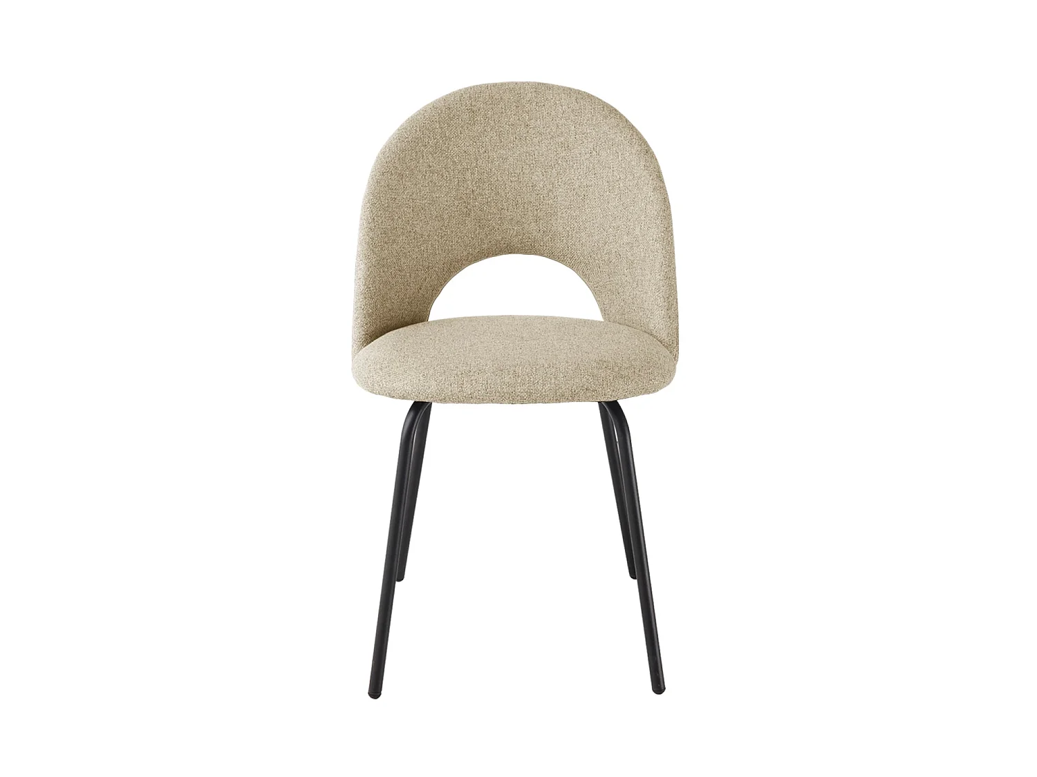 Set de 4 sillas de comedor tapizadas lupe  beige para hogar moderno mueble de almacenaje  - Homekit