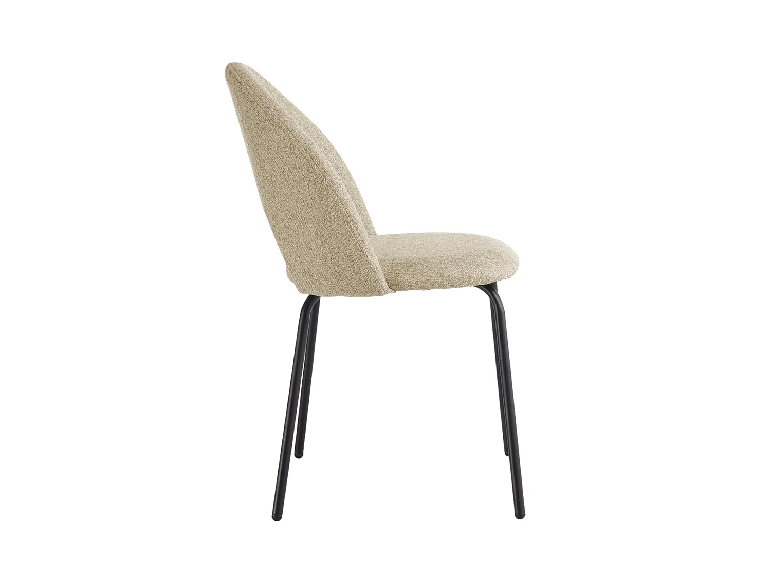 Set de 4 sillas de comedor tapizadas lupe  beige para hogar moderno mueble de almacenaje  - Homekit